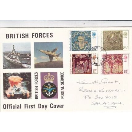 GB 1976 Christmas British Forces FDC FPO 406 Cancel hand written VGC