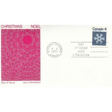 Canada 1971 Christmas Set of 4 FDC Ottawa cancel with encl Unaddressed VGC