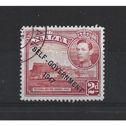 Malta.SG238 2d Victoria and Citadel,Gozo (Scarlet).Fine Used.Apr25g