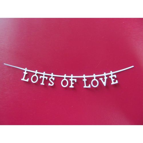 6 x Tattered Lace Die Cuts Lots Of Love Washing Line