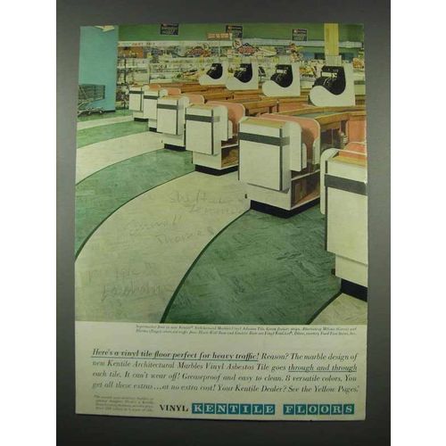 1962 Kentile Floors Ad - Vinyl Tile For Heavy Traffic