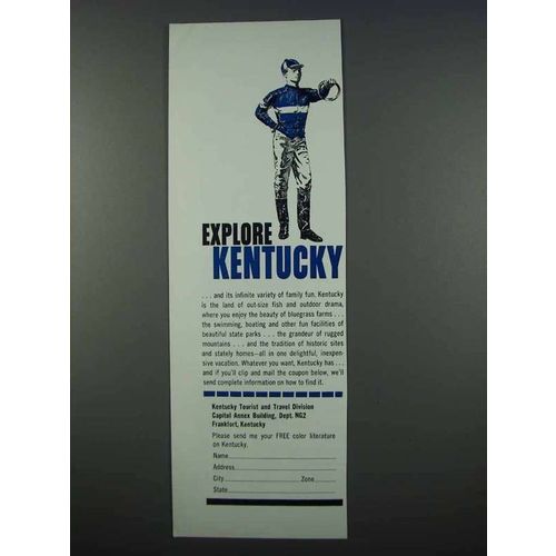1962 Kentucky Tourism Ad - Explore Kentucky