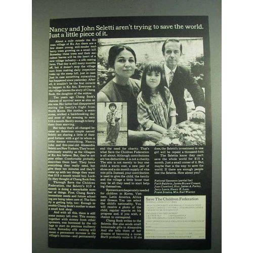 1967 Save The Children Federation Ad - Save a Piece