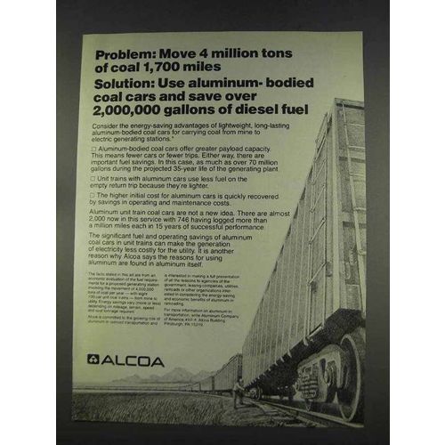 1977 Alcoa Aluminum Ad - Coal Cars