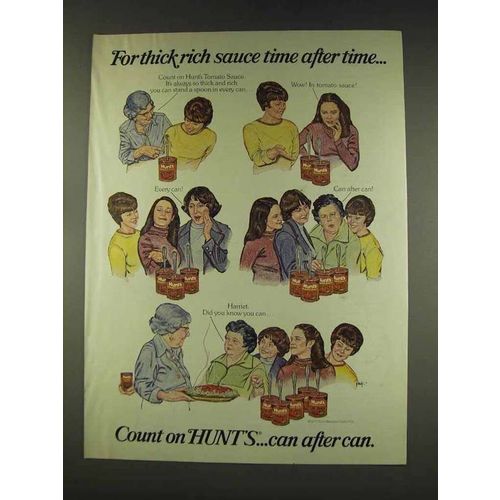 1977 Hunt's Tomato Sauce Ad - Thick Rich Sauce