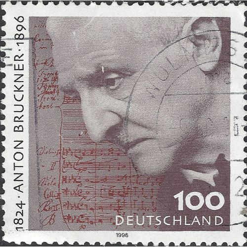 GERMANY, Anton Bruckner 1824-1896, grey 1996, 100pf