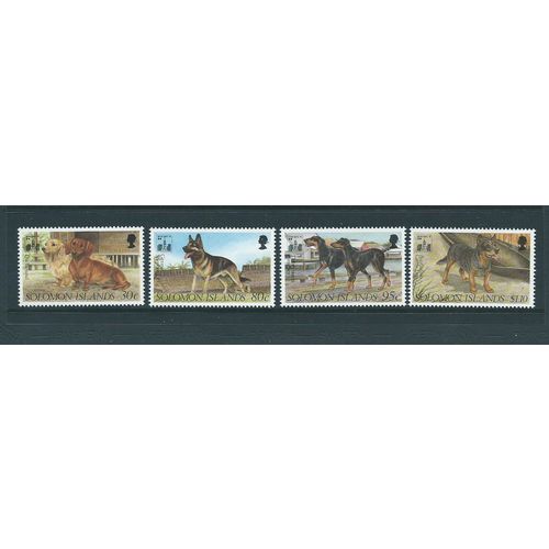 british solomon islands sg787 sg 787 dogs set mnh
