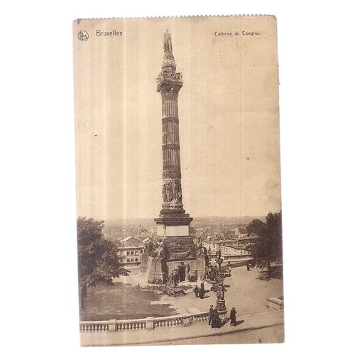 COLONNE du CONGRES, BRUXELLES, BRUSSELS . used vintage postcard 1948 postmark