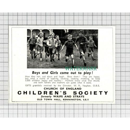 C2732) Church of England Children's Society Donation Advert - 1948 Clip