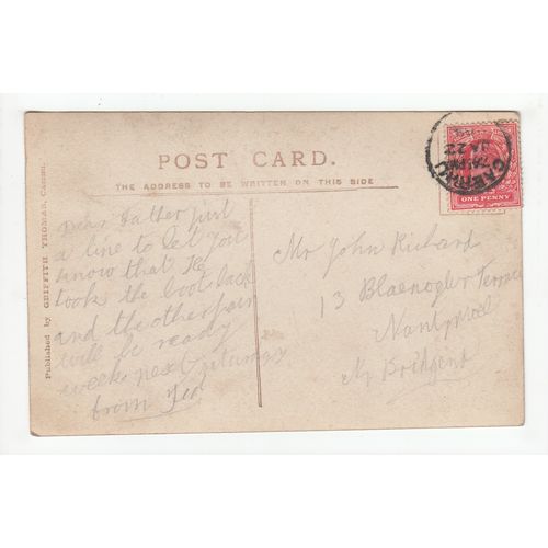 Caerau Pits Colliery Coal Mine Postcard nr Cardiff 1908 RP Glamorgan