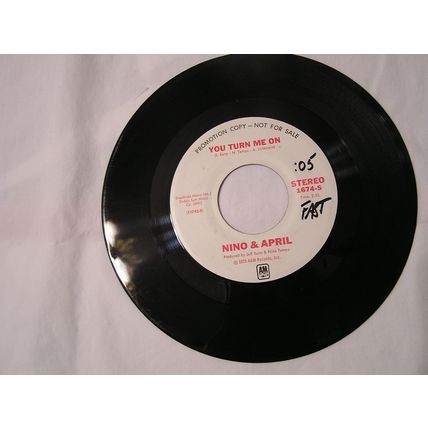 Nino & April Promo 45-YOU TURN ME ON STEREO/MONO Nino Tempo & April Stevens