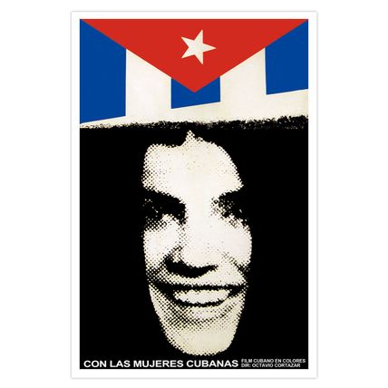 Movie Poster decor for film Mujeres CUBANAS.Cuba flag art film.Home Wall Decor