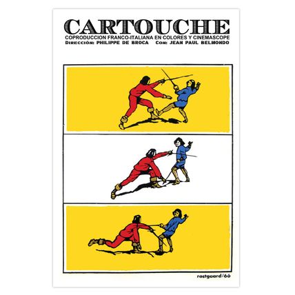 Movie Poster 4 film CARTOUCHE.French Italian art film.Fencing room Wall Decor