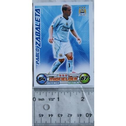 2008/09 Topps Match Attax Trading Card - Pablo Zabaleta, Manchester City