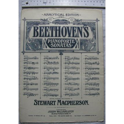 Vintage: Analytical Edition Beethoven's Pianoforte Sonatas