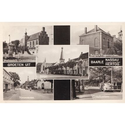 Baarle Hertog Gemeentehuis Holland Real Photo Postcard