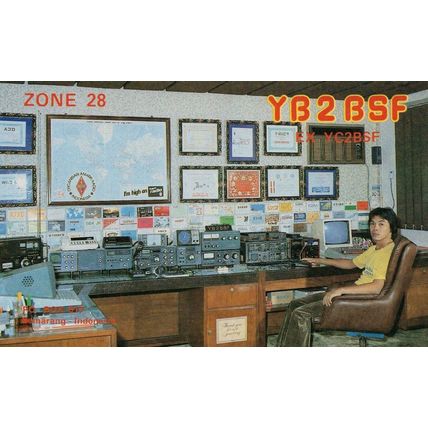 Mt Mount Maryono Indonesia QSL Radio Postcard Card