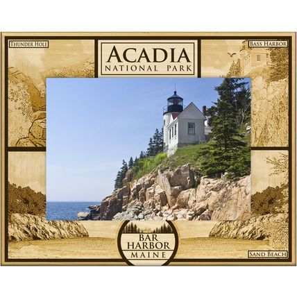 Acadia National Park Laser Engraved Wood Picture Frame Landscape (5 x 7)