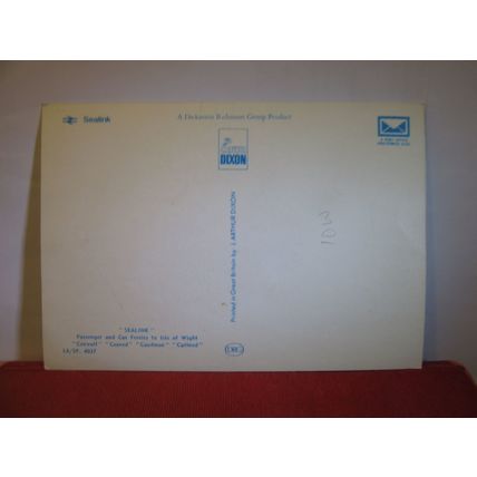 CENWULF, ISLE OF WIGHT Sealink Ferry unused postcard J Arthur Dixon =