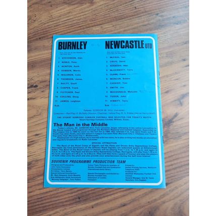 1974 FA Cup Semi Final Programme & Ticket – Burnley vs Newcastle United