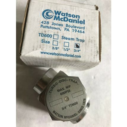 NEW Watson McDaniel TD600,3/4" TD-600 Thermodynamic Steam Trap -TurbO DISK,SF,BM