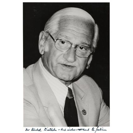 Albert Sabin Polio Vaccine Large Hand Signed Phot