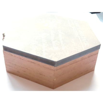 Jewellery Box Carte Postal Hexagonal Wooden 5 CM Ladies Gift Home Decor