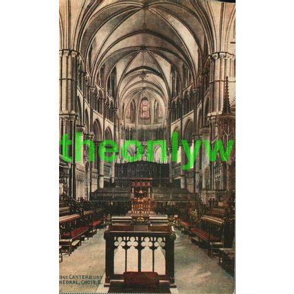 Canterbury Cathedral Choir E, Kent, England, Photochrom Postcard