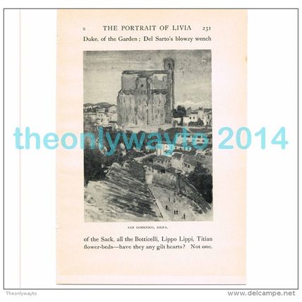 SIENA, SAN DOMENICO, ITALY, BOOK ILLUSTRATION/PRINT, 1904