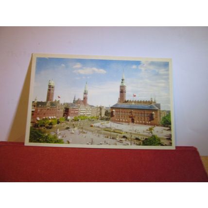 RAADHUSPLADSEN, TOWNHALL SQUARE, COPENHAGEN DENMARK unused postcard =