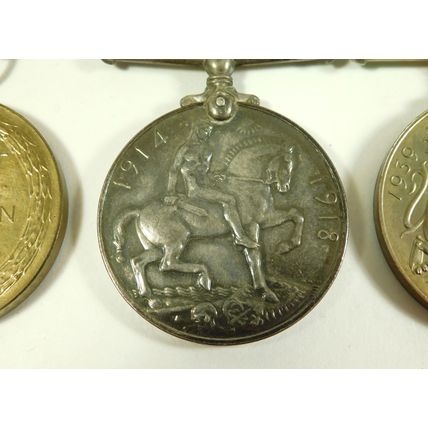 WW1 WWII World War I & II Mons Star Medal Group Of Five E. Jeeps RGA 22530