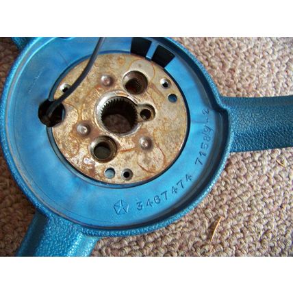1972 73 74 Dodge Dart Plymouth Duster Valiant Blue Steering Wheel OEM 3467474