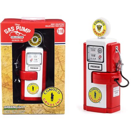 1948 Wayne 100-A Gas Pump "Conoco Gasoline" Red and White "Vintage Gas Pumps"...