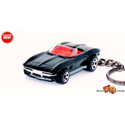 KEYCHAIN BLACK CHEVY CORVETTE C2 CONVERTIBLE CUSTOM❤️GREAT GIFT❤️
