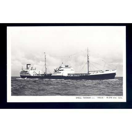 TA0857 - Shell Oil Tanker - Halia - postcard