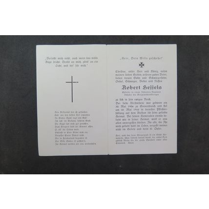 GERMAN DEATH NOTICE - ROBERT SEFFELS , DIED 1944 IN THE BALKANS