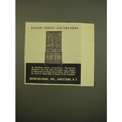 1961 Union-National Furniture Advertisement - Present perfect