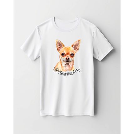 CHIHUAHUA PRINTED T SHIRT -SUBLIMATION T SHIRT WITH FREE DELIVERY