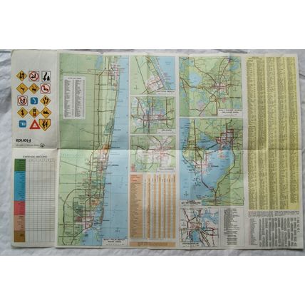 c1970 Rand McNally Map of Florida