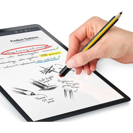 STAEDTLER Noris Jumbo 180J 22. EMR Stylus with Soft Eraser. for Writing, Drawing