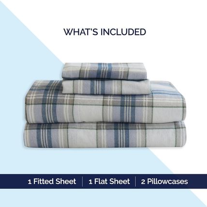 Elegant Comfort Soft 4-Piece 100% Turkish Cotton Flannel Sheet Set - Premium Qua