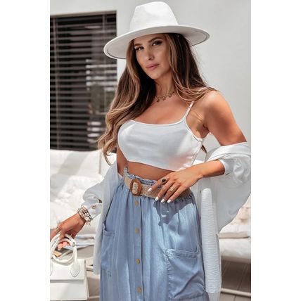 Beau Blue Buttoned Front High Waist Side Pockets Denim Maxi Skirt