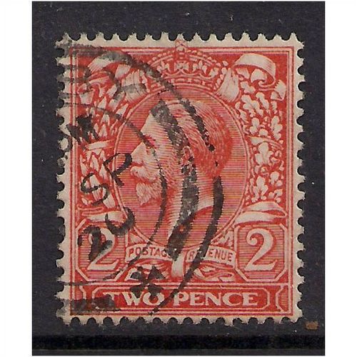 GB 1912 - 24 KGV 2d Orange used Die 1 wmk 100.(J183 )