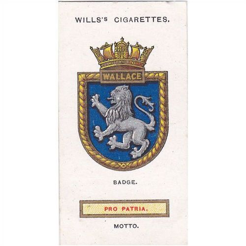 Wills Ship Badges Card No. 34 Wallace