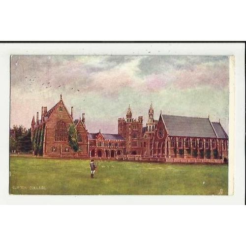 1785 Somerset CLIFTON College Tuck Oilette Postcard