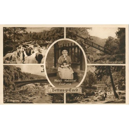 Vintage Photo-precision Ltd PC - Betws-y-Coed, Multi-View, N. Wales - C274