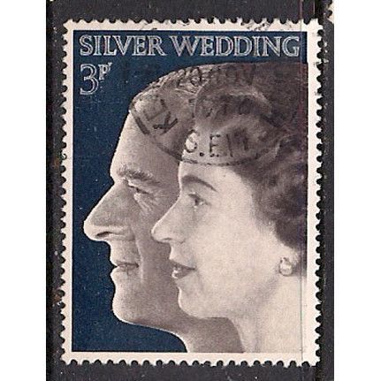 Great Britain 1972 Royal Silver Wedding 3p Used SG 916 Sc 683 postage stamp