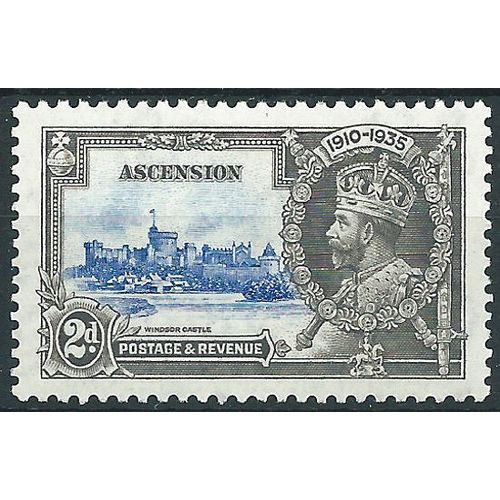 Ascension Island 1935 SG32 2d Ultramarine & Grey Silver Jubilee Mounted Mint ..