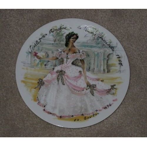 D'Arceau-Limoges France Les Femmes Du Siegle Scarlet Plate