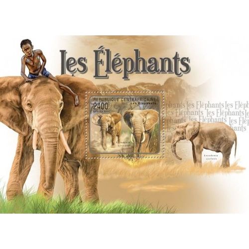 CENTRAL AFRICA 2011 SHEET MNH ELEPHANTS ELEFANTEN ELEFANTI ELEFANTES WILDLIFE 1A